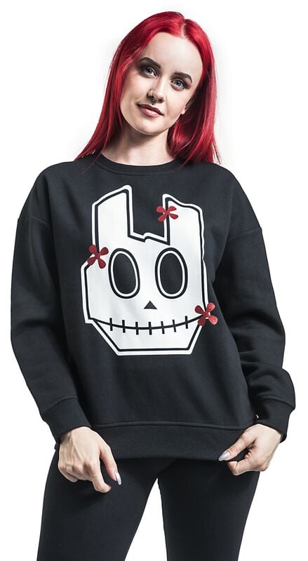 Gothicana By Emp "Jumper With Skull Rock Hand" Sweatshirt Black By EMP Stage Collection