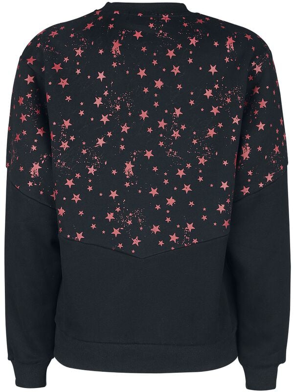 Gothicana By Emp "Jumper With Stars" Sweatshirt Black By RED By EMP