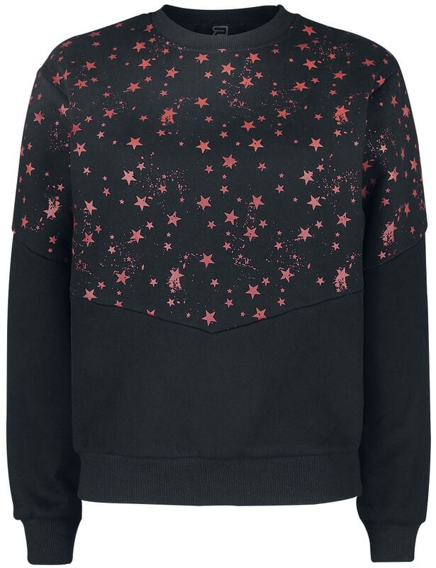 gothicana by emp "Jumper with stars" Sweatshirt black by RED by EMP