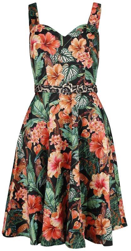 gothicana by emp "Jungke Print Flare Dress" Midi Dress multicolour by Voodoo Vixen