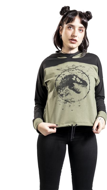 Gothicana By Emp "Jurassic World - Reflections" Hoodie Green-black By Jurassic Park
