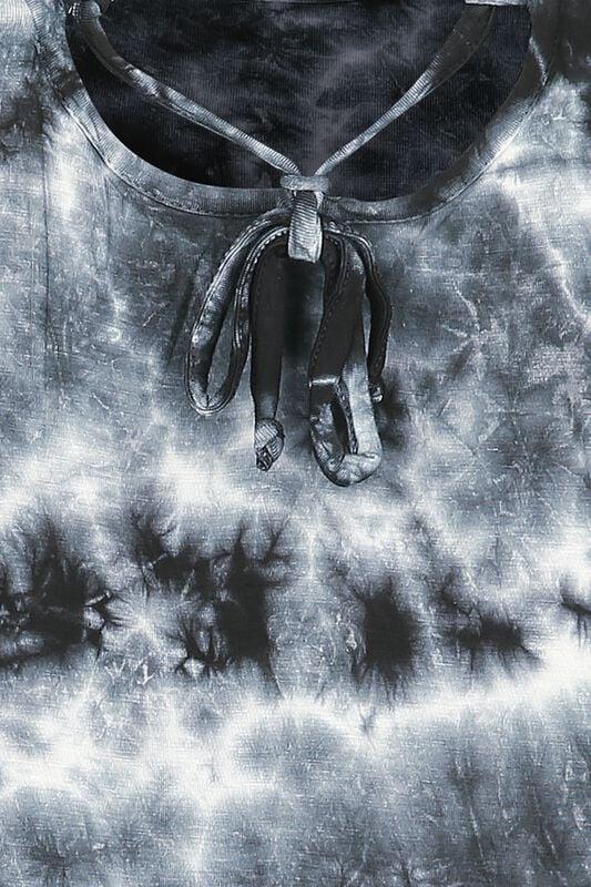 Gothicana By Emp "Kaveri Top" Top Black-white By Innocent