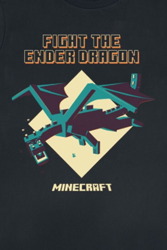Gothicana By Emp "Kids - Ender Dragon" T-Shirt Black By Minecraft