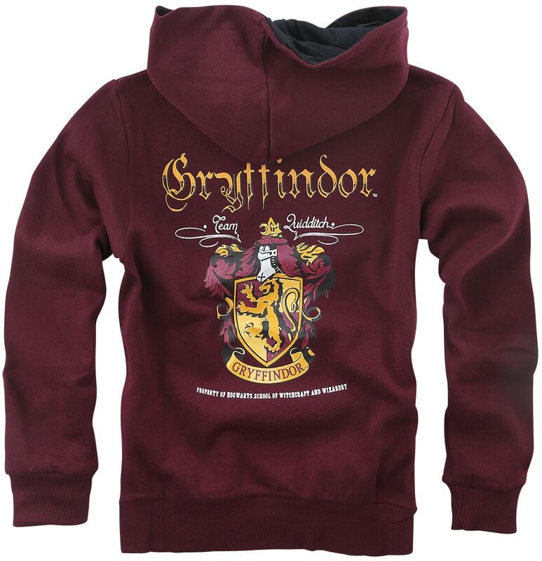 Gothicana By Emp "Kids - Gryffindor" Hoodie Burgundy By Harry Potter