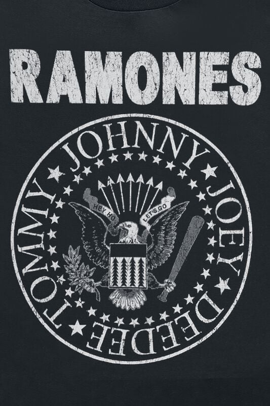 Gothicana By Emp "Kids - Seal Hey Ho Lets Go Backprint" T-Shirt Black By Ramones