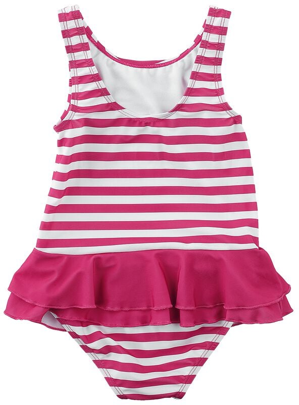 Gothicana By Emp "Kids - Stripes" Kids' Swimsuit Pink-white By Alice In Wonderland