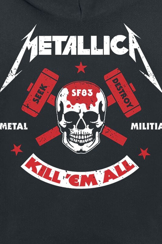 Gothicana By Emp "Kill 'Em All - Skull" Hoodie Black By Metallica
