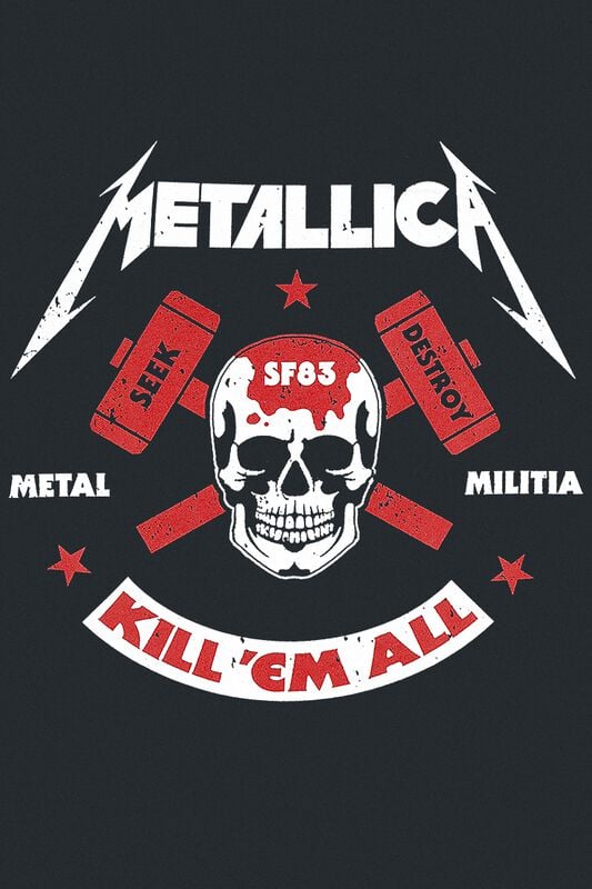 Gothicana By Emp "Kill 'Em All - Skull" Long-sleeve Shirt Black By Metallica