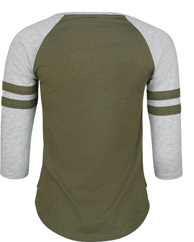 Gothicana By Emp "Kind To All Pals" Long-sleeve Shirt Green-grey By Mickey Mouse