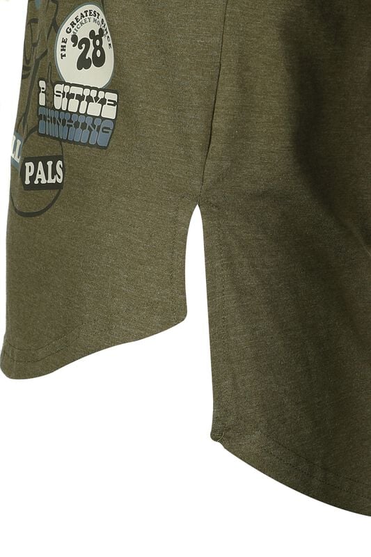 Gothicana By Emp "Kind To All Pals" Long-sleeve Shirt Green-grey By Mickey Mouse