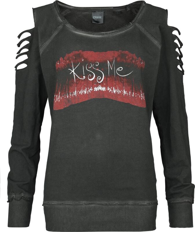 gothicana by emp "Kiss Me" Sweatshirt charcoal by The Cure