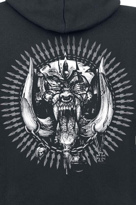Gothicana By Emp "Kiss Of Death Bullet Circle V2" Hoodie Black By Motörhead