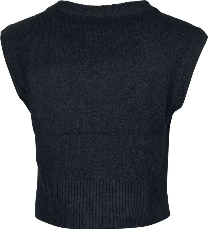 Gothicana By Emp "Knitted Vest" Knit Jumper Black By Urban Classics