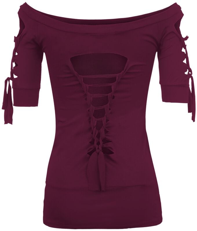 Gothicana By Emp "Kork" T-Shirt Burgundy By Outer Vision