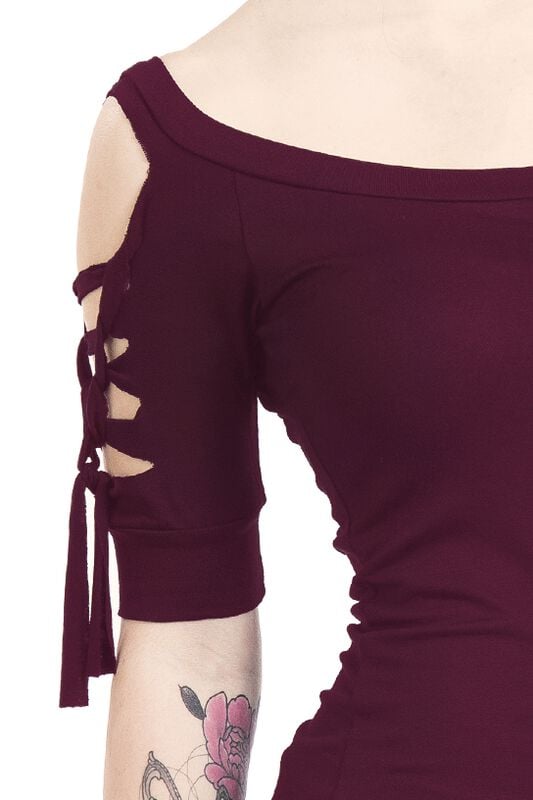 Gothicana By Emp "Kork" T-Shirt Burgundy By Outer Vision