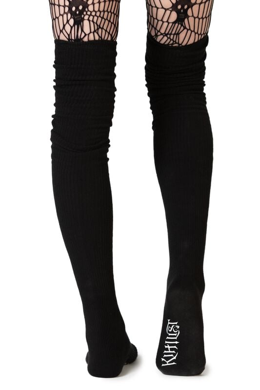 Gothicana By Emp "Kurika Socks" Knee Socks Black By KIHILIST By KILLSTAR