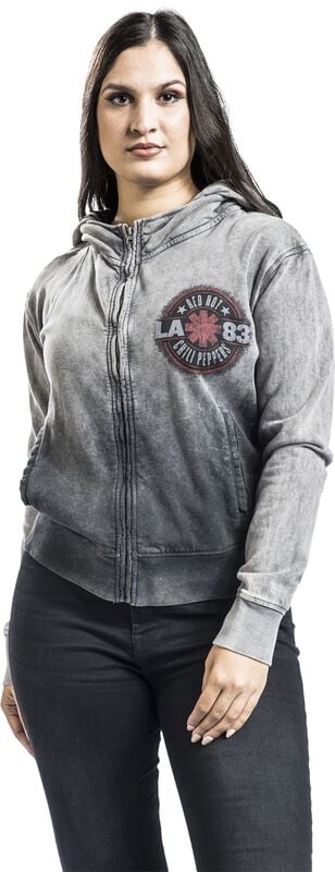 Gothicana By Emp "LA Text" Hoodie Jacket Dark Grey By Red Hot Chili Peppers