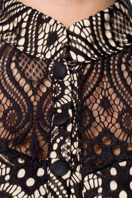 Gothicana By Emp "Lace Dress" Midi Dress Black-beige By Belsira