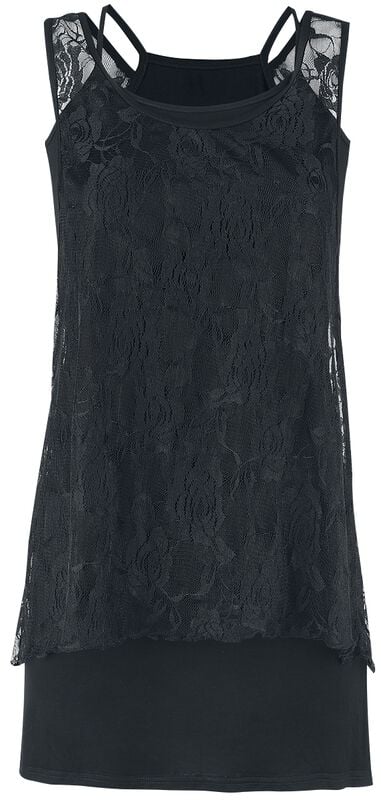 gothicana by emp "Laced 2 in 1 Top" Top black by Forplay