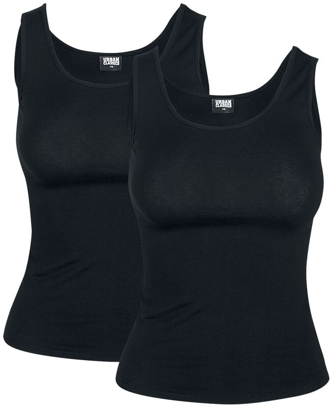 gothicana by emp "Ladies 2-Pack Basic Stretch Top" Top black by Urban Classics