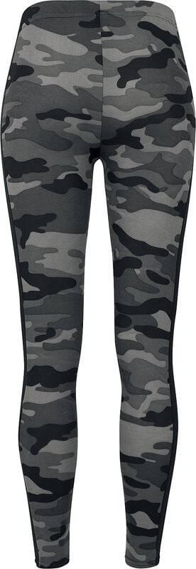 Gothicana By Emp "Ladies Camo Stripe Leggings" Leggings Dark Camo/black By Urban Classics