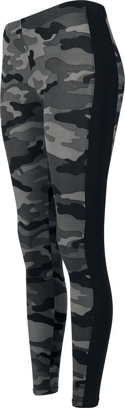 Gothicana By Emp "Ladies Camo Stripe Leggings" Leggings Dark Camo/black By Urban Classics