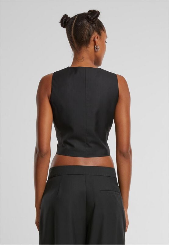 Gothicana By Emp "Ladies' Classic Waistcoat" Vest Black By Urban Classics