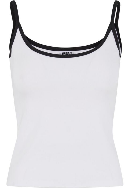 Gothicana By Emp "Ladies' Contrast Basic Top (2-pack)" Top Black-white By Urban Classics