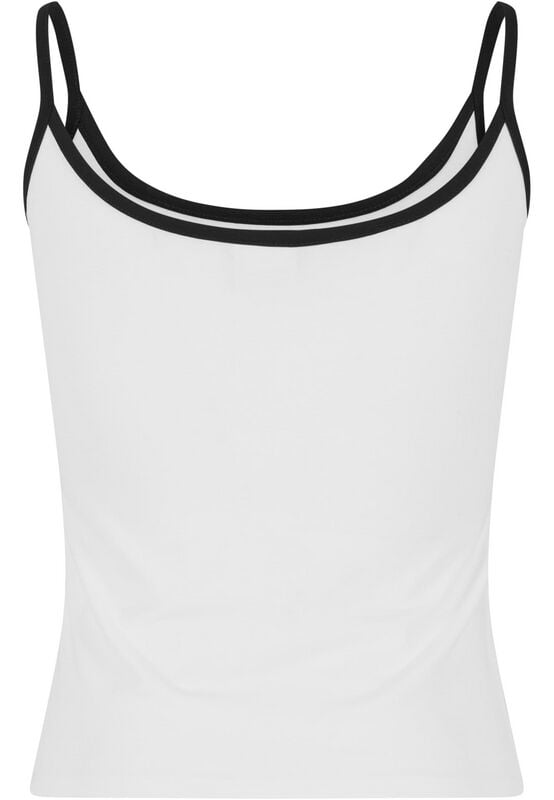 Gothicana By Emp "Ladies' Contrast Basic Top (2-pack)" Top Black-white By Urban Classics