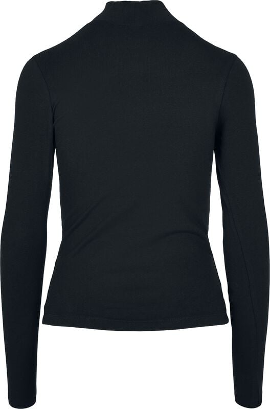 Gothicana By Emp "Ladies Cut-Out Turtleneck Longsleeve" Long-sleeve Shirt Black By Urban Classics