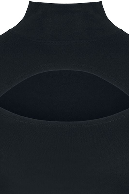 Gothicana By Emp "Ladies Cut-Out Turtleneck Longsleeve" Long-sleeve Shirt Black By Urban Classics