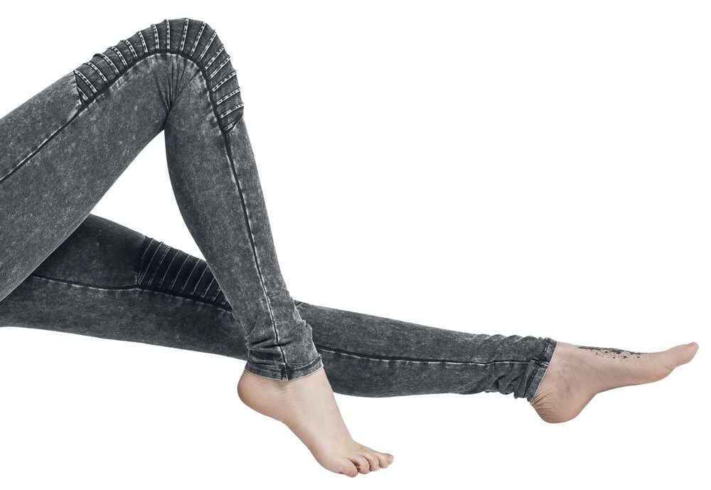 Gothicana By Emp "Ladies Denim Jersey Leggings" Leggings Dark Grey By Urban Classics