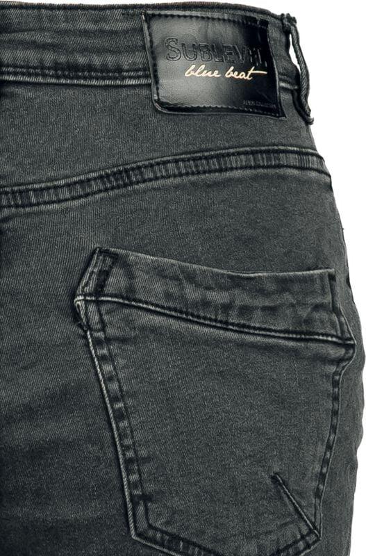Gothicana By Emp "Ladies Denim Mom Fit" Jeans Anthracite By Sublevel Denim
