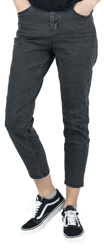 Gothicana By Emp "Ladies Denim Mom Fit" Jeans Anthracite By Sublevel Denim