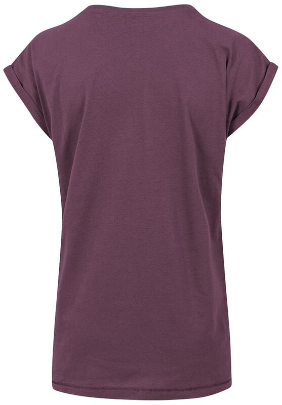Gothicana By Emp "Ladies Extended Shoulder Tee" T-Shirt Plum By Urban Classics