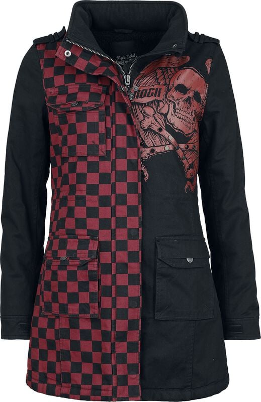 gothicana by emp "Ladies Field Jacket" Winter Jacket black by Rock Rebel by EMP