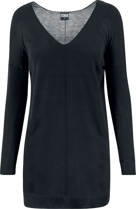 gothicana by emp "Ladies Fine Knit Oversize V-Neck Sweater" Sweatshirt black by Urban Classics
