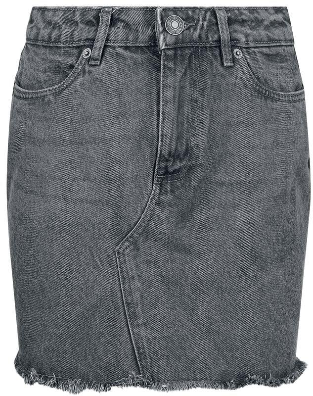 gothicana by emp "Ladies Heavy Mini Denim Skirt" Mini Skirt grey by Urban Classics