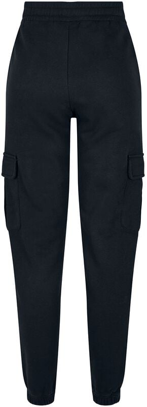 Gothicana By Emp "Ladies High Waist Cargo Sweat Trousers" Cloth Trousers Black By Urban Classics