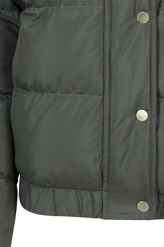 Gothicana By Emp "Ladies Hooded Puffer Jacket" Between-seasons Jacket Olive By Urban Classics