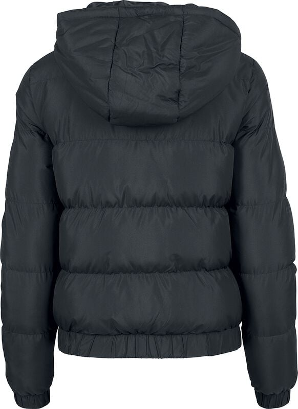 Gothicana By Emp "Ladies Hooded Puffer Jacket" Between-seasons Jacket Black By Urban Classics