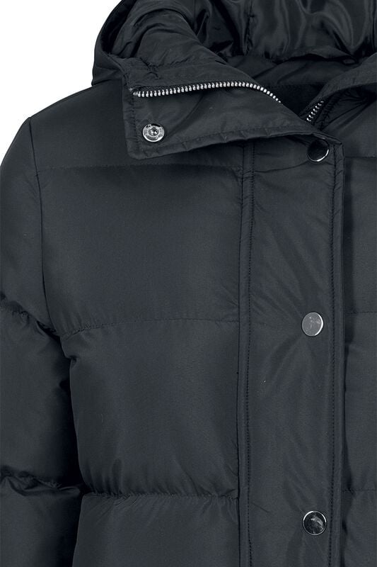 Gothicana By Emp "Ladies Hooded Puffer Jacket" Between-seasons Jacket Black By Urban Classics