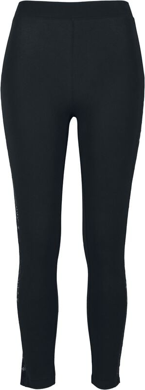 Gothicana By Emp "Ladies Lace Striped Leggings" Leggings Black By Urban Classics