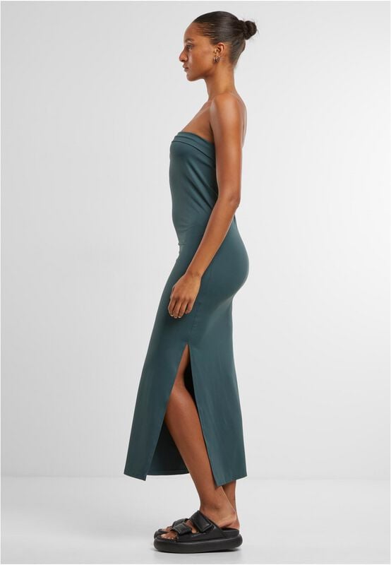 Gothicana By Emp "Ladies' Midi Dress" Midi Dress Bottle Green By Urban Classics