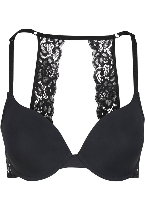 gothicana by emp "Ladies' Padded Bra with lace details" Bra black by Urban Classics