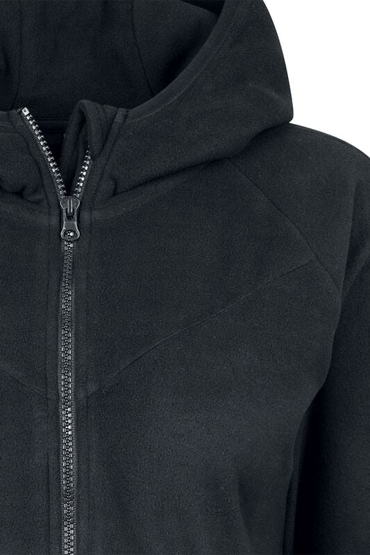 Gothicana By Emp "Ladies Polar Fleece Zip Hoodie" Hoodie Jacket Black By Urban Classics