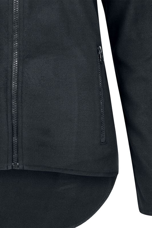 Gothicana By Emp "Ladies Polar Fleece Zip Hoodie" Hoodie Jacket Black By Urban Classics