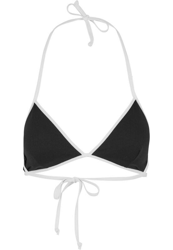 Gothicana By Emp "Ladies' Retro Triangle Bikini" Bikini Set Black-white By Urban Classics