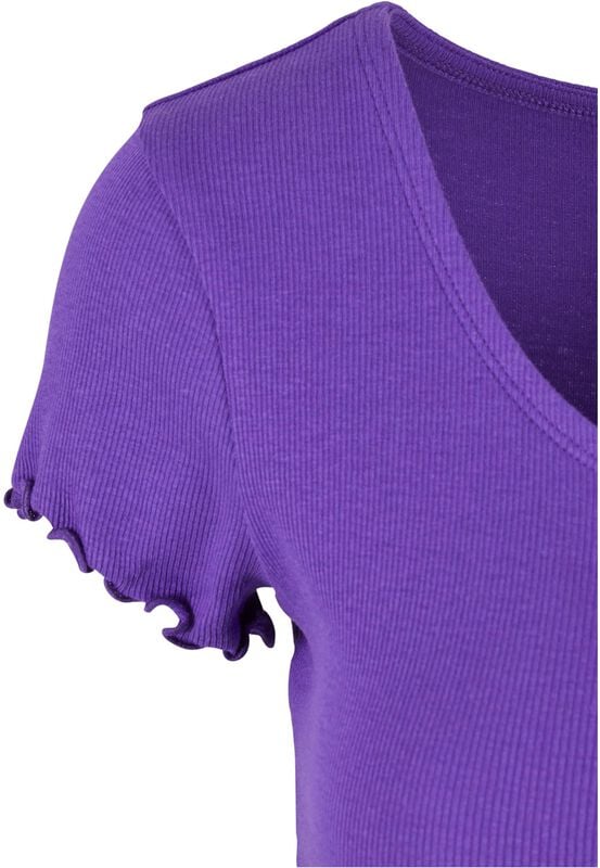 Gothicana By Emp "Ladies’ Rib Babylock Tee" T-Shirt Lilac By Urban Classics
