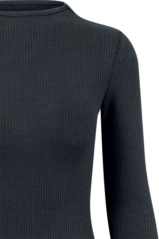 Gothicana By Emp "Ladies Rib Dress" Mini Dress Black By Urban Classics